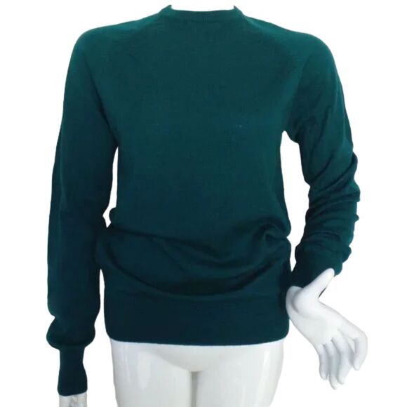 Vintage YVES SAINT LAURENT Sweater, M, Green, Raglan long sleeve, 100% Wool - Picture 1 of 8